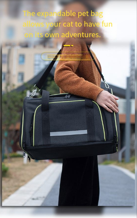 Portable One-Shoulder Folding Pet Carrier Bag - - pet carrier