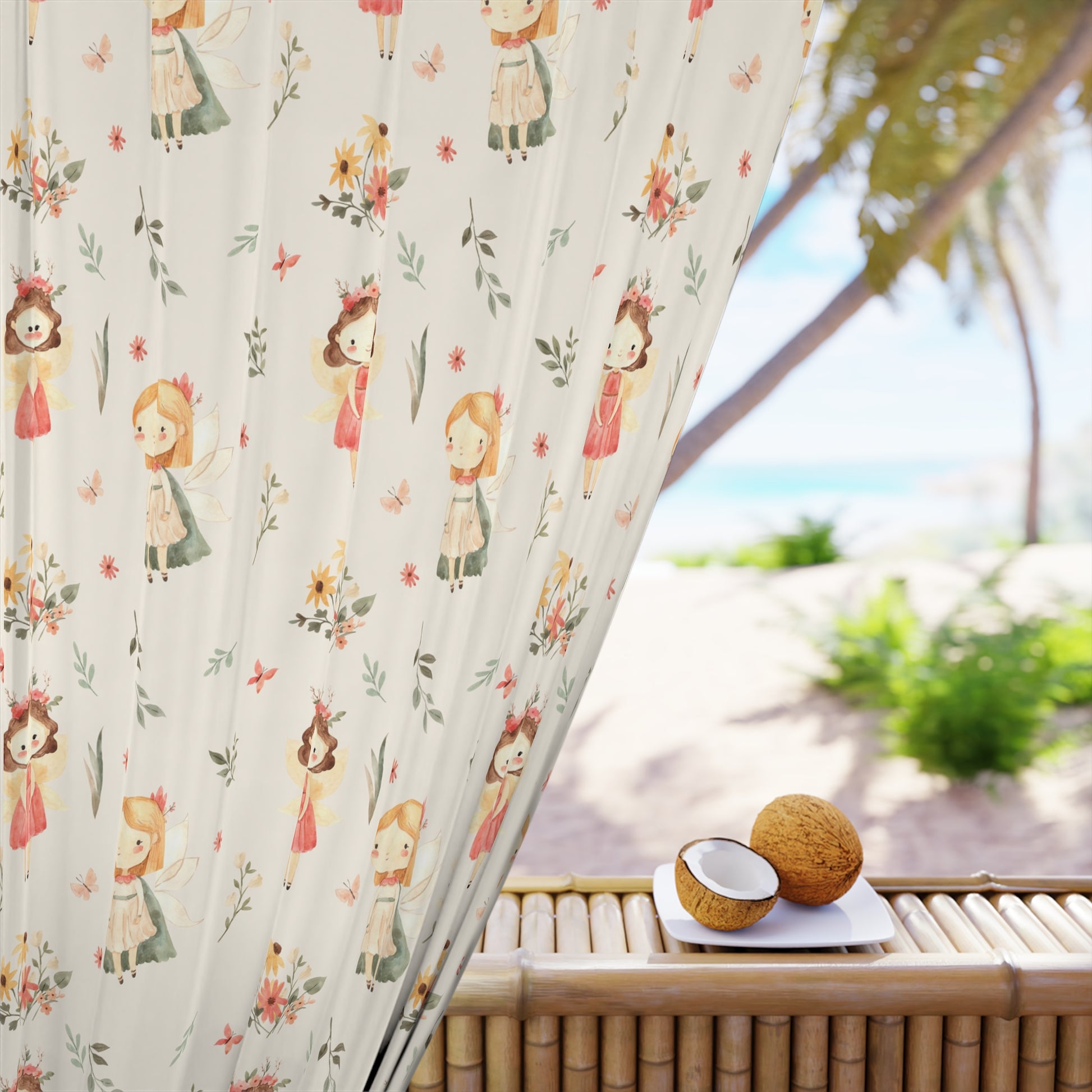 Kids Floral Window Curtains - Kia Day Design
