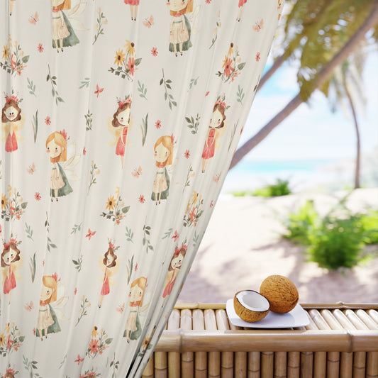 Kids Floral Window Curtains - Kia Day Design