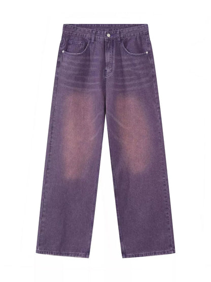 Men's Gradient Wide-Leg Jeans - -
