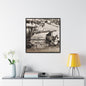 Concrete Worker Gallery Canvas Wraps Square Frame 30″ x 30″ Premium Gallery Wraps (1.25″) Black