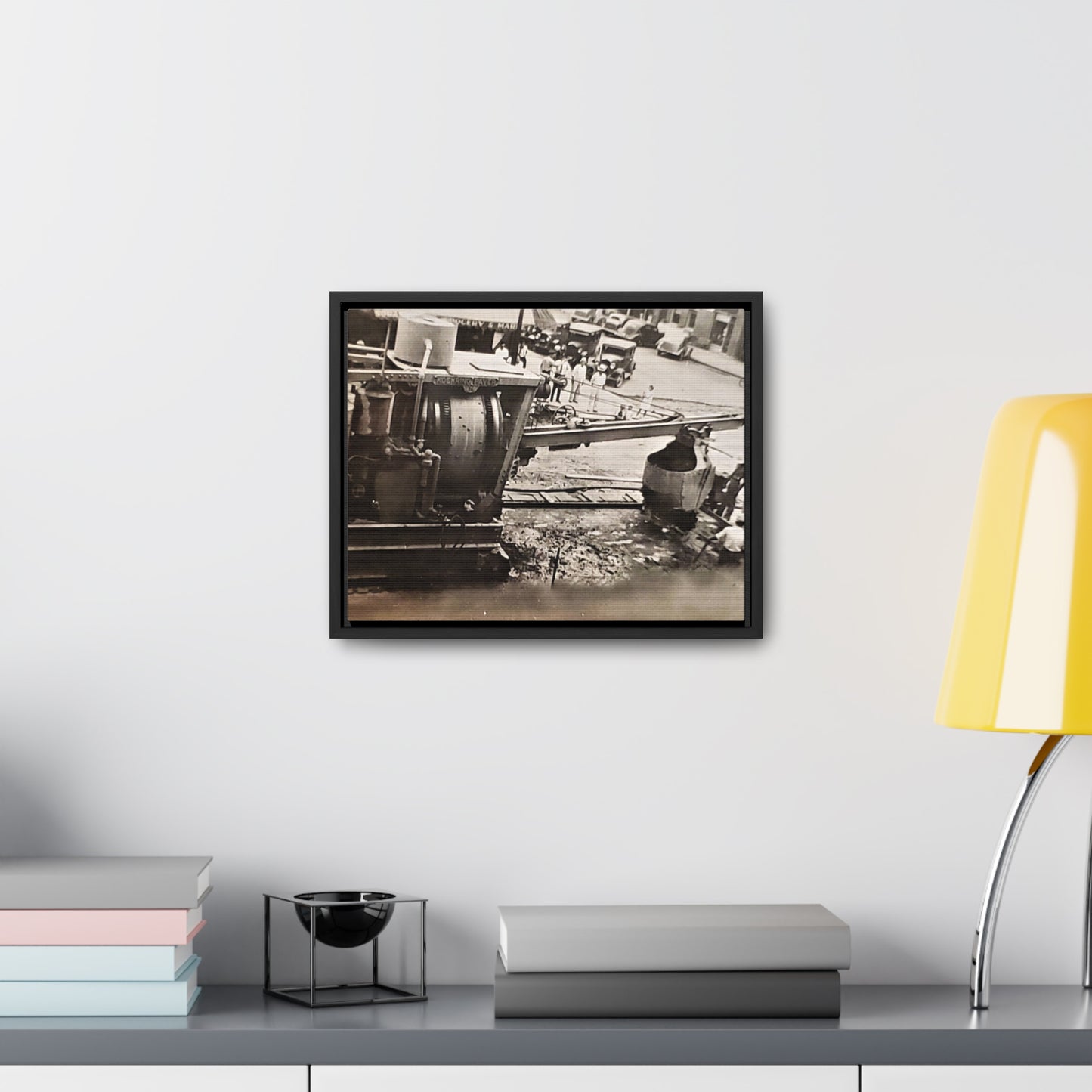 Concrete Worker Gallery Canvas Wraps, Horizontal Frame