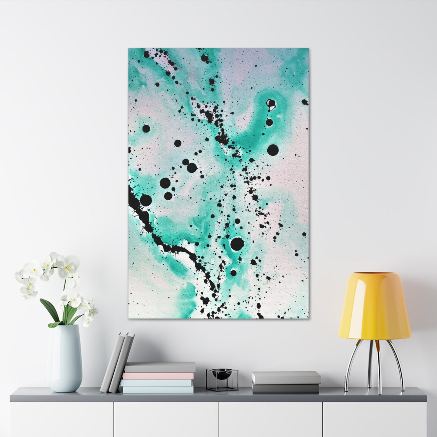 Teal Burst Canvas Gallery Wraps