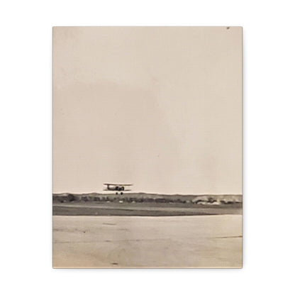 Plane Landing Omaha Airport 1939 Stretched Canvas