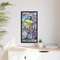 Alien Abstract Colorful Framed Canvas Art - Kia Day Design