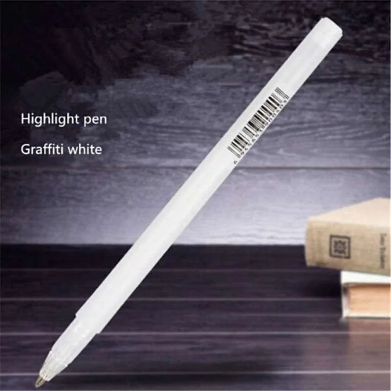 2pcs 0.8MM White Ink Gel Pens