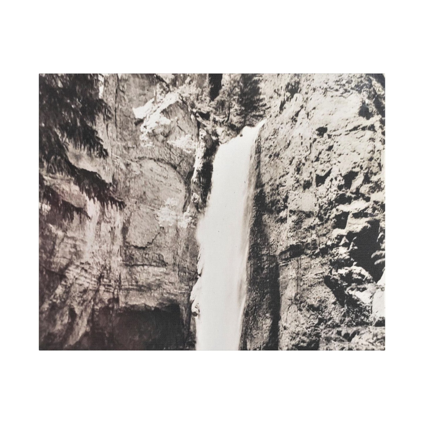 Tower Falls Yellowstone Satin Canvas Stretched