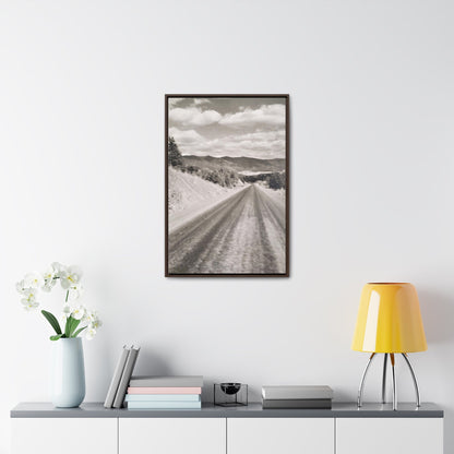 Western Road Gallery Canvas Wraps Vertical Frame 20″ x 30″ 1.25" Walnut