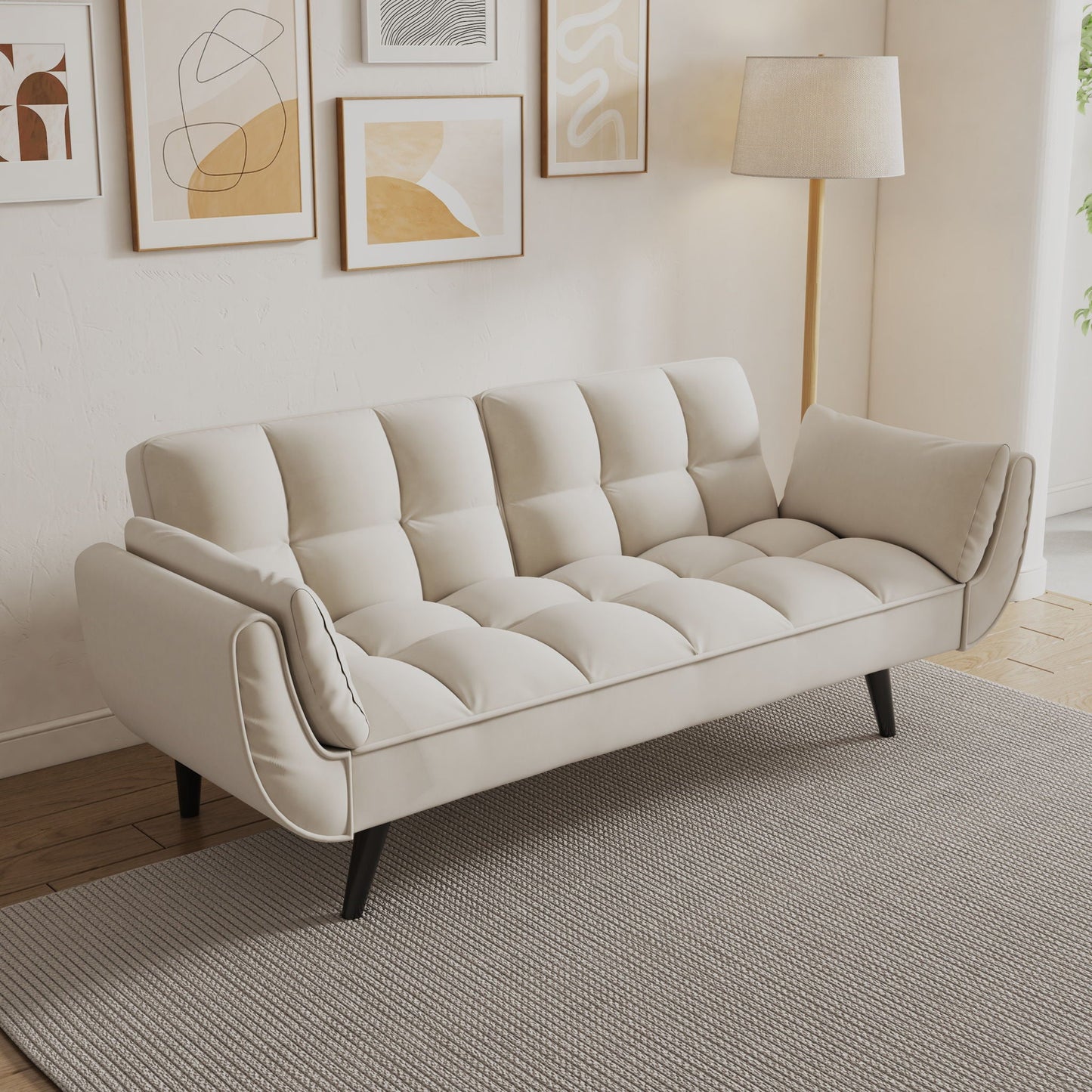 Sofa Soft Two Armrests Throw Pillow Pillow Comfortable Fit Apartment Bedroom Small Space- Unique Piece Furniture- {{Product type}}