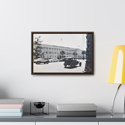Sunset Bowling Center Largest in U.S 1939 Gallery Canvas Wraps Horizontal Frame 18″ x 12″ Walnut Premium Gallery Wraps (1.25″)