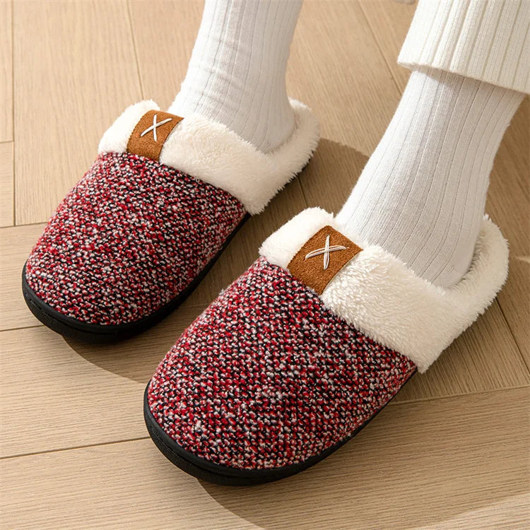 Home Slipper Plush Slides Indoor Slipper With Memory Foam