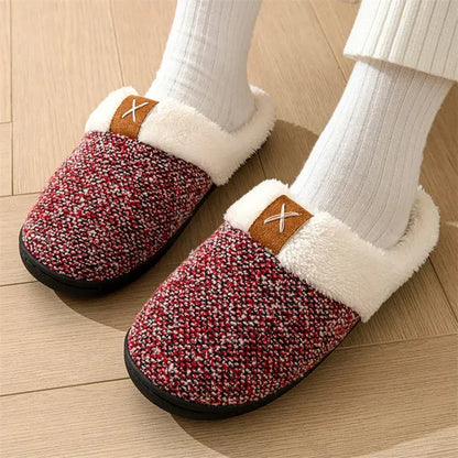 Home Slipper Plush Slides Indoor Slipper With Memory Foam