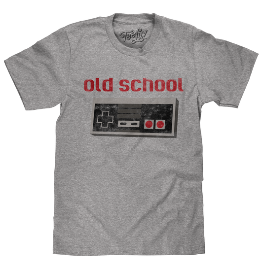 Old School T-Shirt - Gray - - mens tee