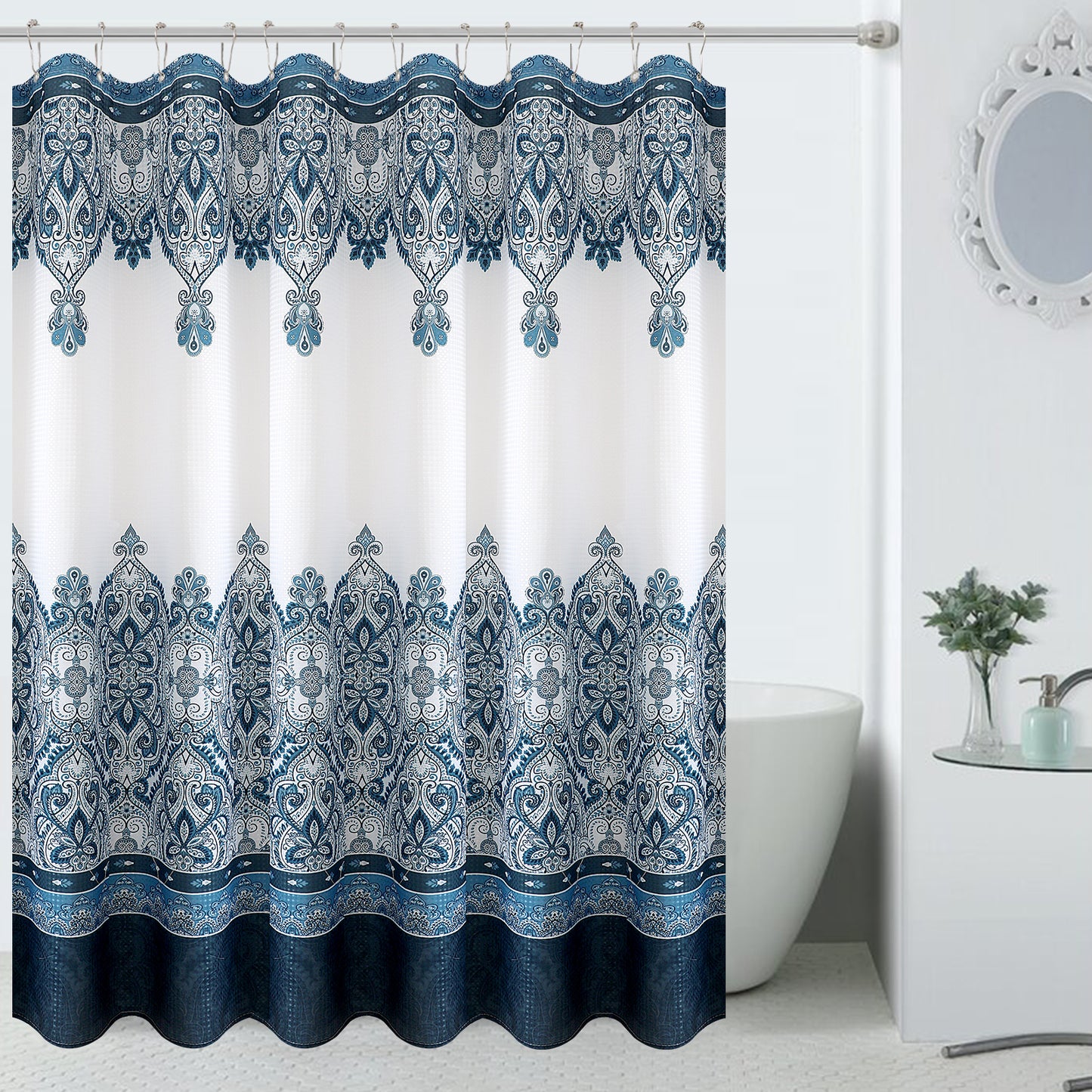 Shower Curtain With Hooks Moroccan Bohemian Bath Curtain