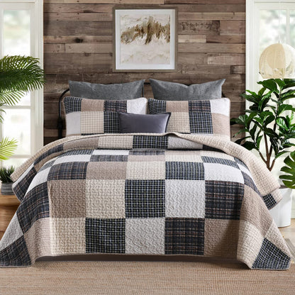Farmhouse Cotton Queen Comforter Set - - quilt