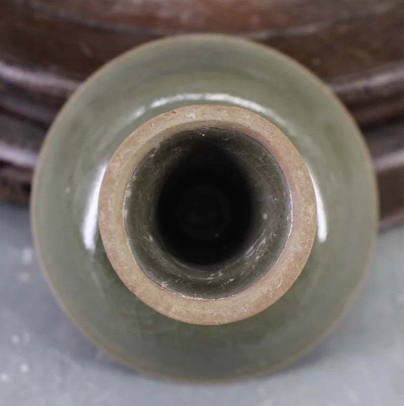 Celadon Phoenix High‑Footed Bowl – Antique‑Style Porcelain Ornament - - Decorative Bowls