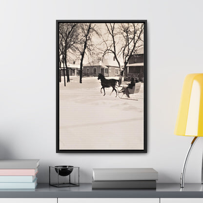 Carriage Ride Gallery Canvas Wraps Vertical Frame 16″ x 24″ Premium Gallery Wraps (1.25″) Black