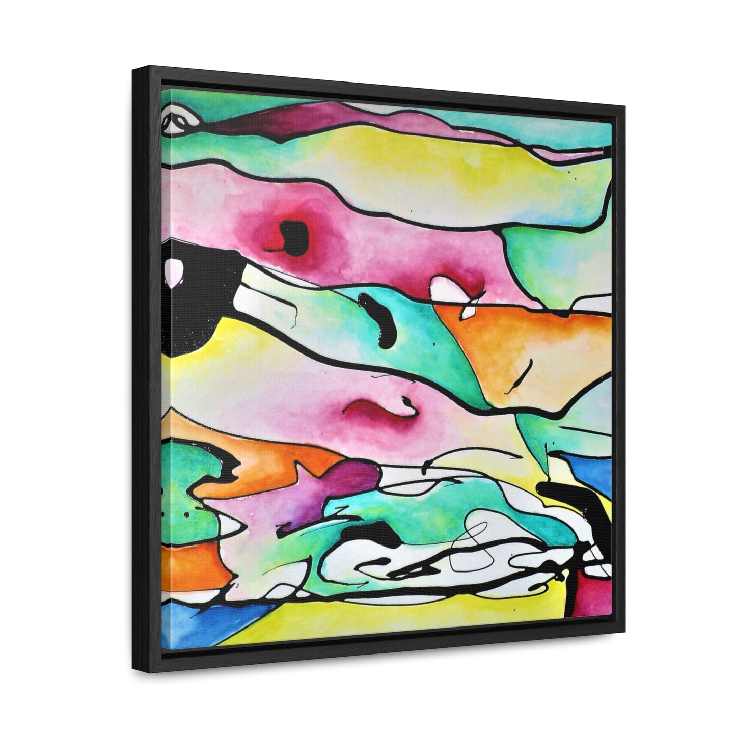 Shredded Paper Gallery Canvas Wraps, Square Frame