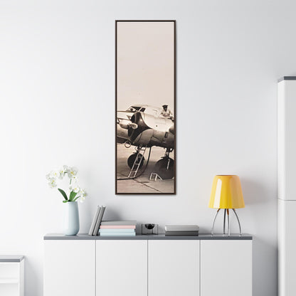 Refueling Mid-Contintent Chief Line 1939 Gallery Canvas Wraps Vertical Frame 20″ x 60″ Premium Gallery Wraps (1.25″) Walnut