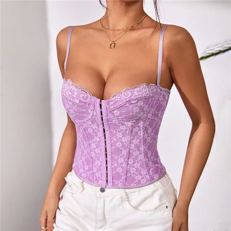 Cropped Tank Top Corset Bustiers