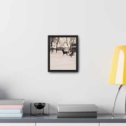 Carriage Ride Gallery Canvas Wraps Vertical Frame 8″ x 10″ Premium Gallery Wraps (1.25″) Black