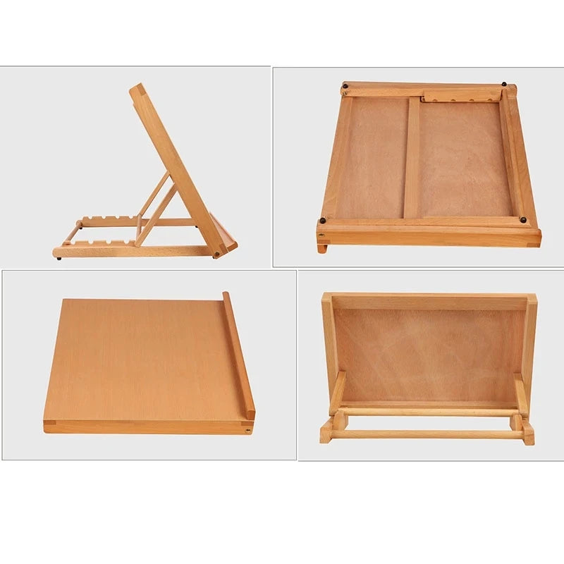 Folding Easel Portable Wood Desk Easel for Painting