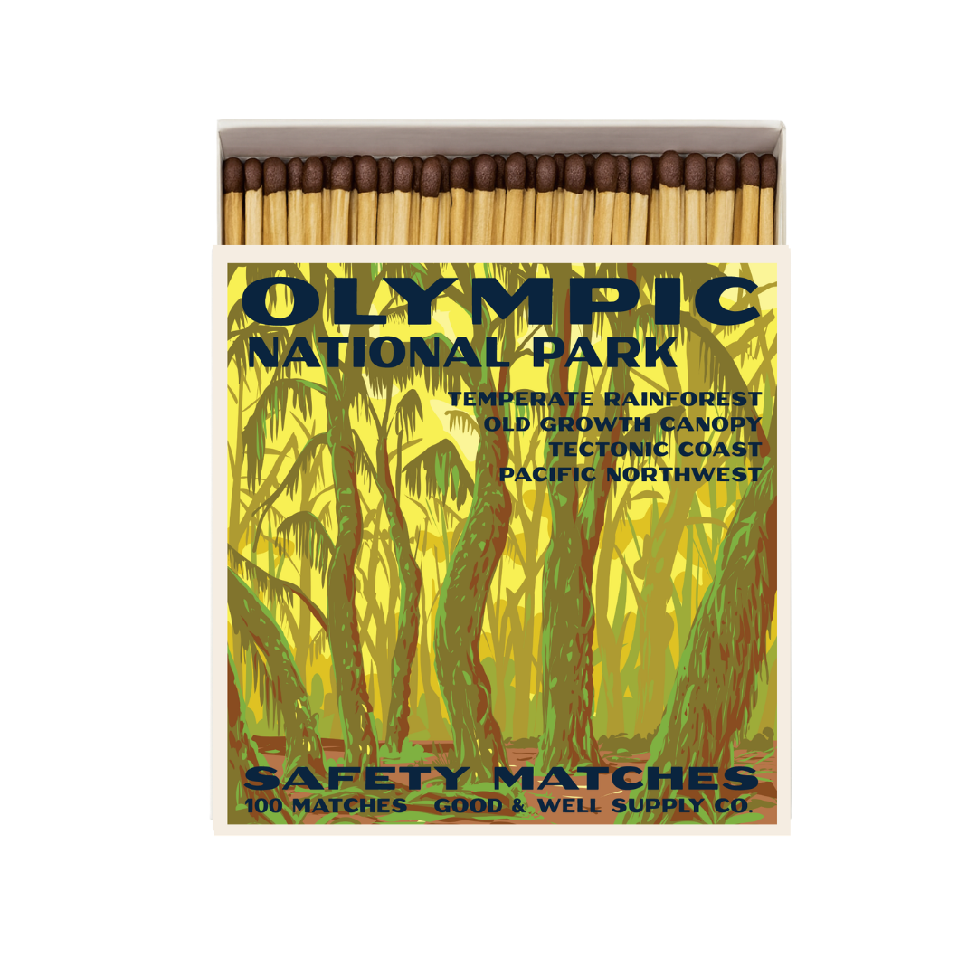 Olympic Hoh Rainforest Vintage National Park Cabin Matches - -