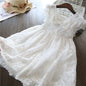 Girls Summer Lace Party Dress white