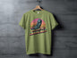 Raised on Landlines Retro Style Phone Design T-Shirt - Heather Green - T-Shirt