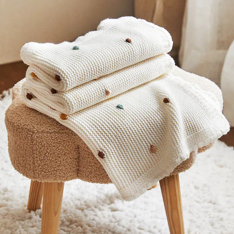 Nordic Minimalist Multi-Color Office Nap Blanket - - blanket