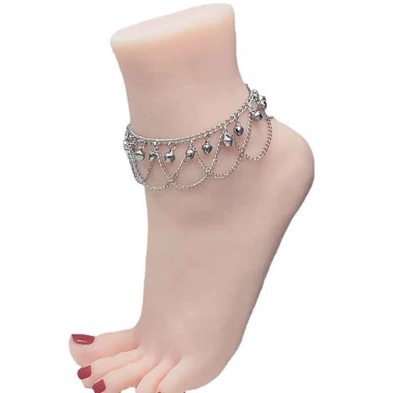 Fashion Anklet With Bell Anklet Women's Retro Versatile Adjustable Jewelry