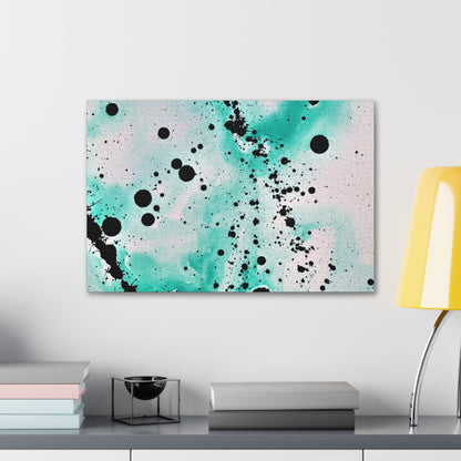 Teal Burst Canvas Gallery Wraps