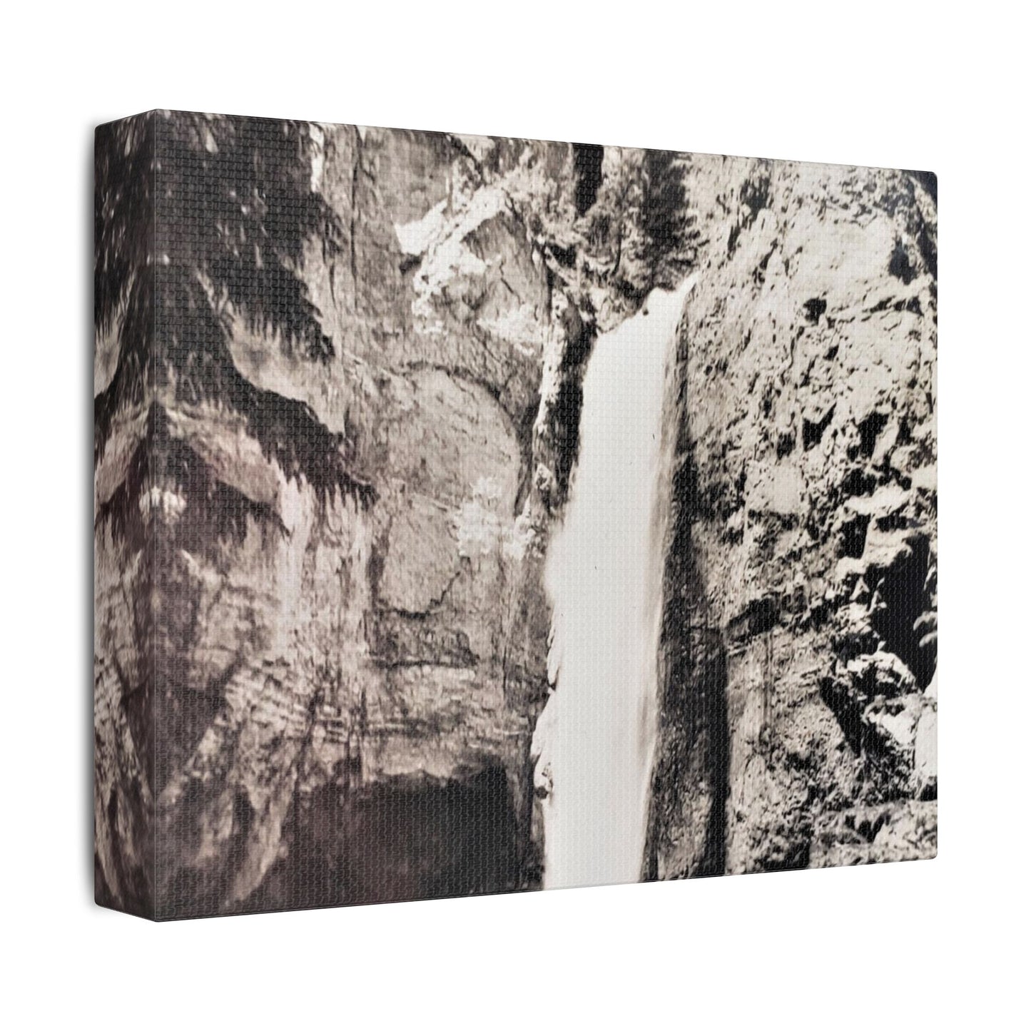 Tower Falls Yellowstone Satin Canvas, Stretched