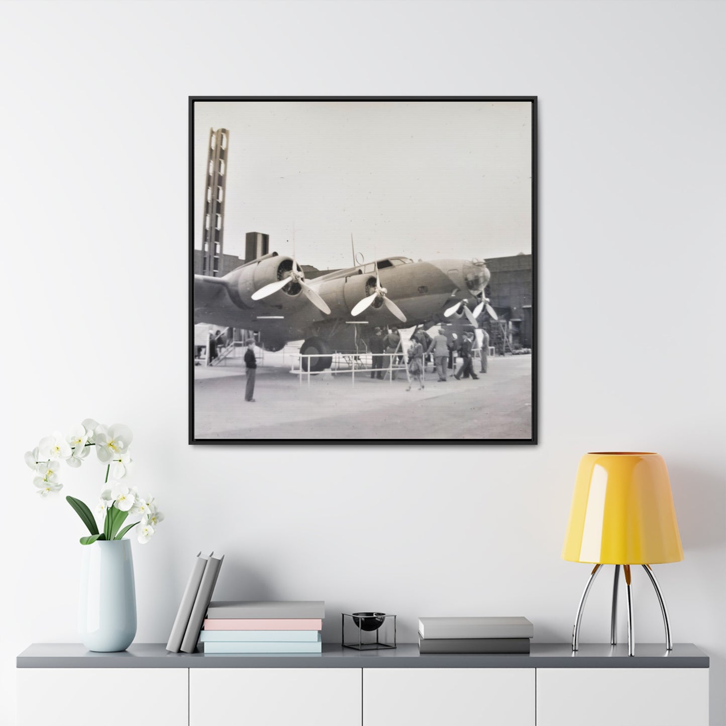 Boeing B-17 Bomber Gallery Canvas Wraps, Square Frame