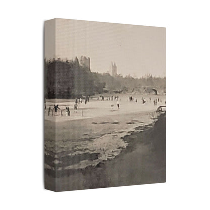 Central Park Satin Canvas Stretched