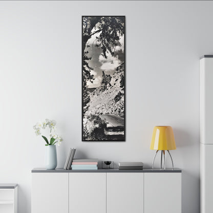 Eagles Nest Rock Yellowstone Gallery Canvas Wraps Vertical Frame 20″ x 60″ 1.25" Black