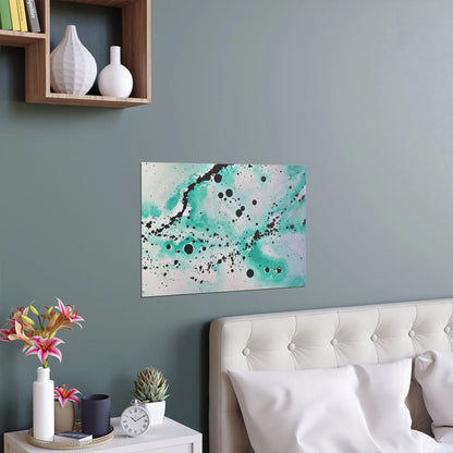 Teal Burst Silk Posters