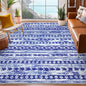 Alfasoft Azul Boho Area Rug - Non-Slip & Machine Washable - Blue 9'x12' (108"x144") - rug