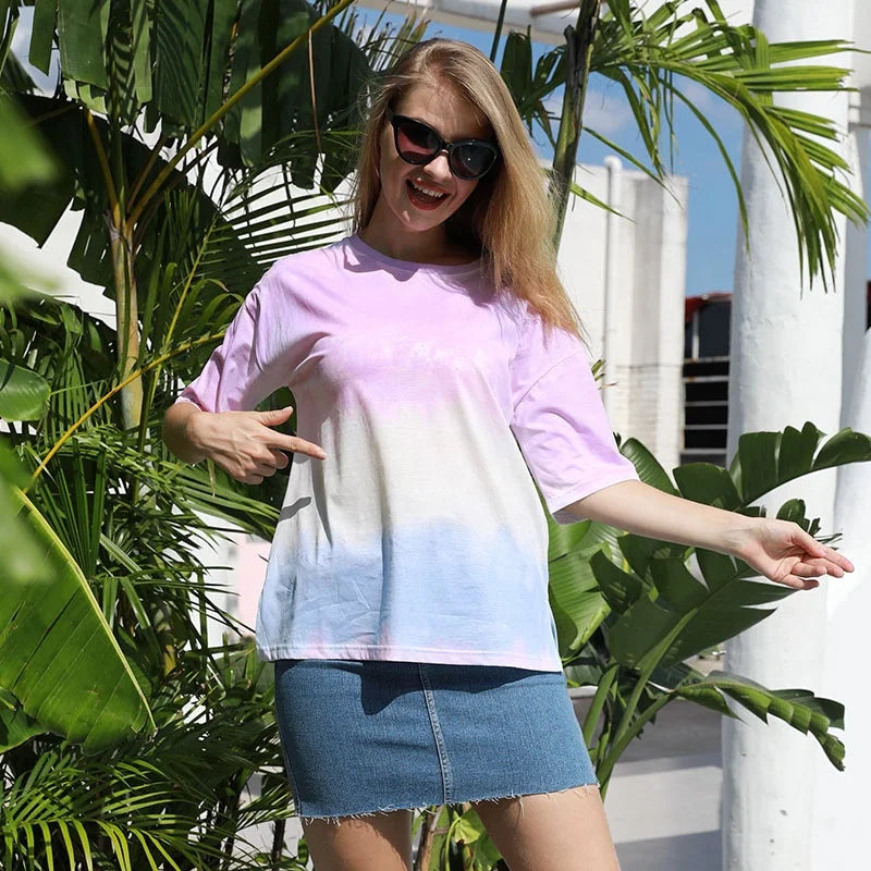 Sun Light UV Temperature Color Change T Shirt Photochromic Cotton T Shirt