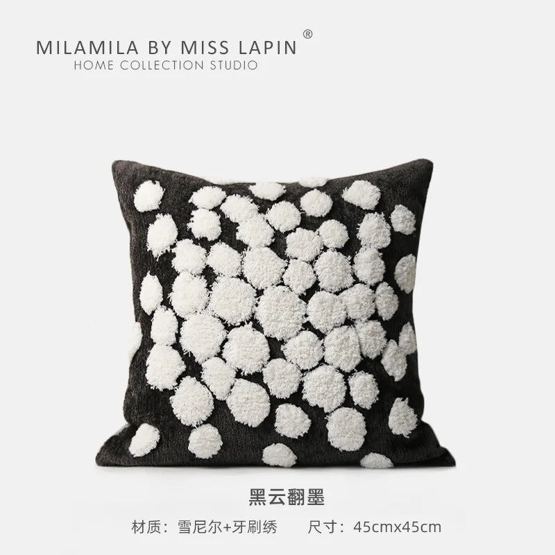 Jacquard Cushion Cover Plush Pillow