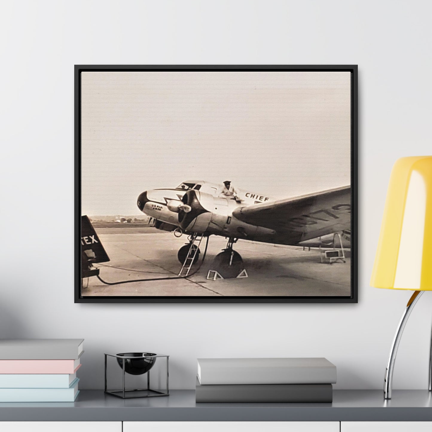 Refueling Mid-Contintent Chief Line 1939 Gallery Canvas Wraps, Horizontal Frame