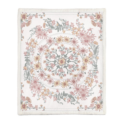 Chinese Floral Flannel Blanket – Soft Printed Throw in Multiple Sizes - 11 Style - Blankets