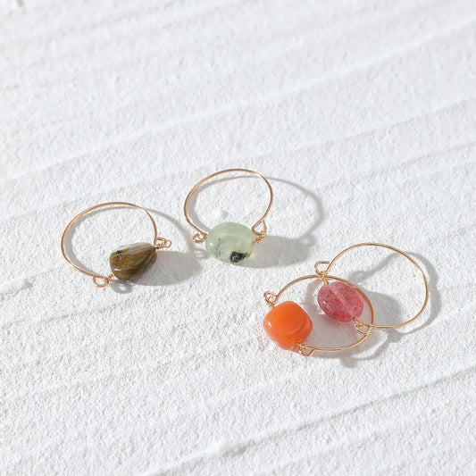 Multi-Layer Laminated Stone Ring Kia Day Design