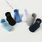 Anti-Slip Toddler Ankle Socks light blue dark blue black dark grey light grey white 0 to 6 Months