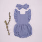 Organic Cotton Summer Baby Girl Clothes Blue 6M