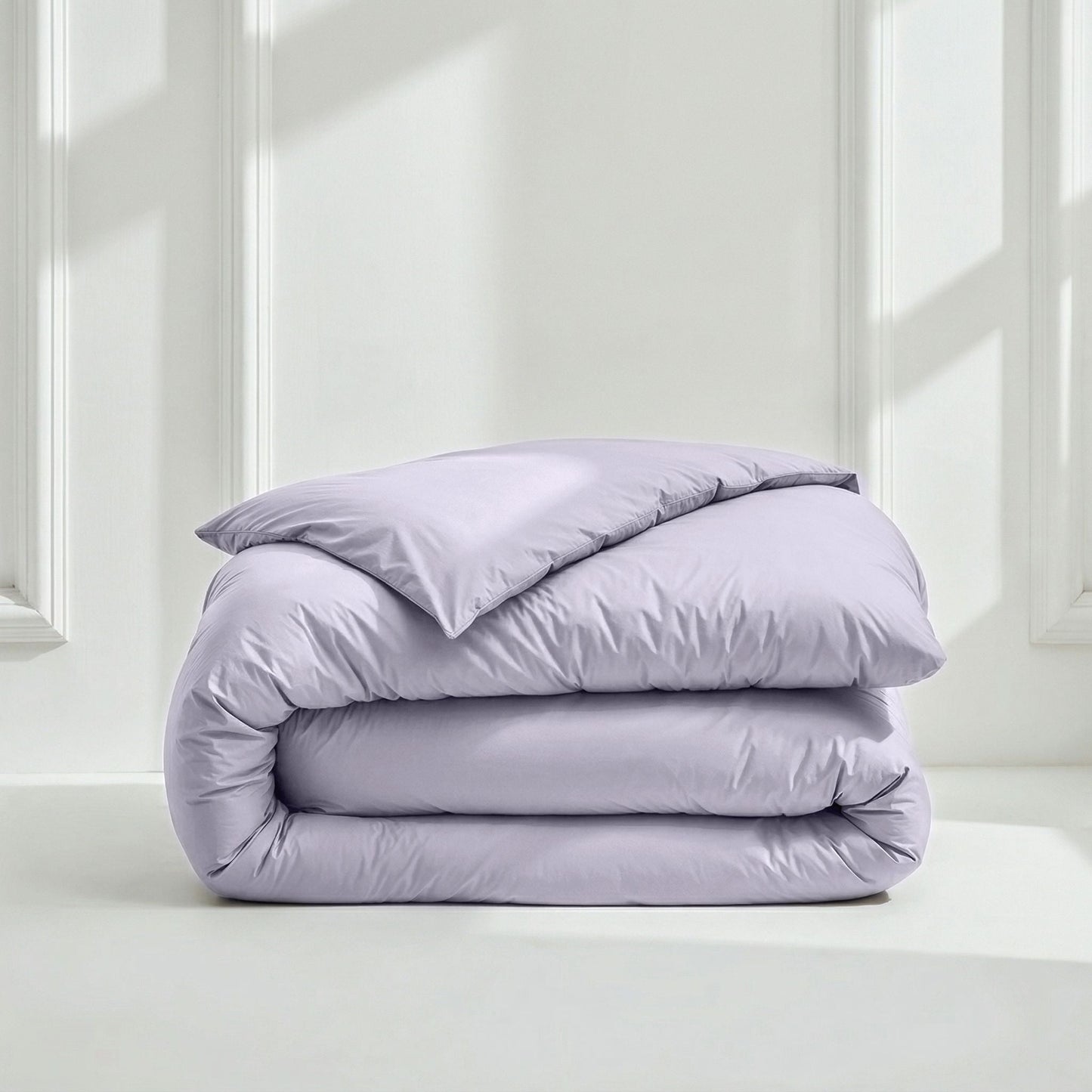 Luxe Australian Sateen Duvet Cover - Pale Lilac Button Closure - Home - Bed