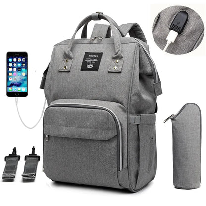 USB Diaper Baby Bag M28-USB-Gray One size