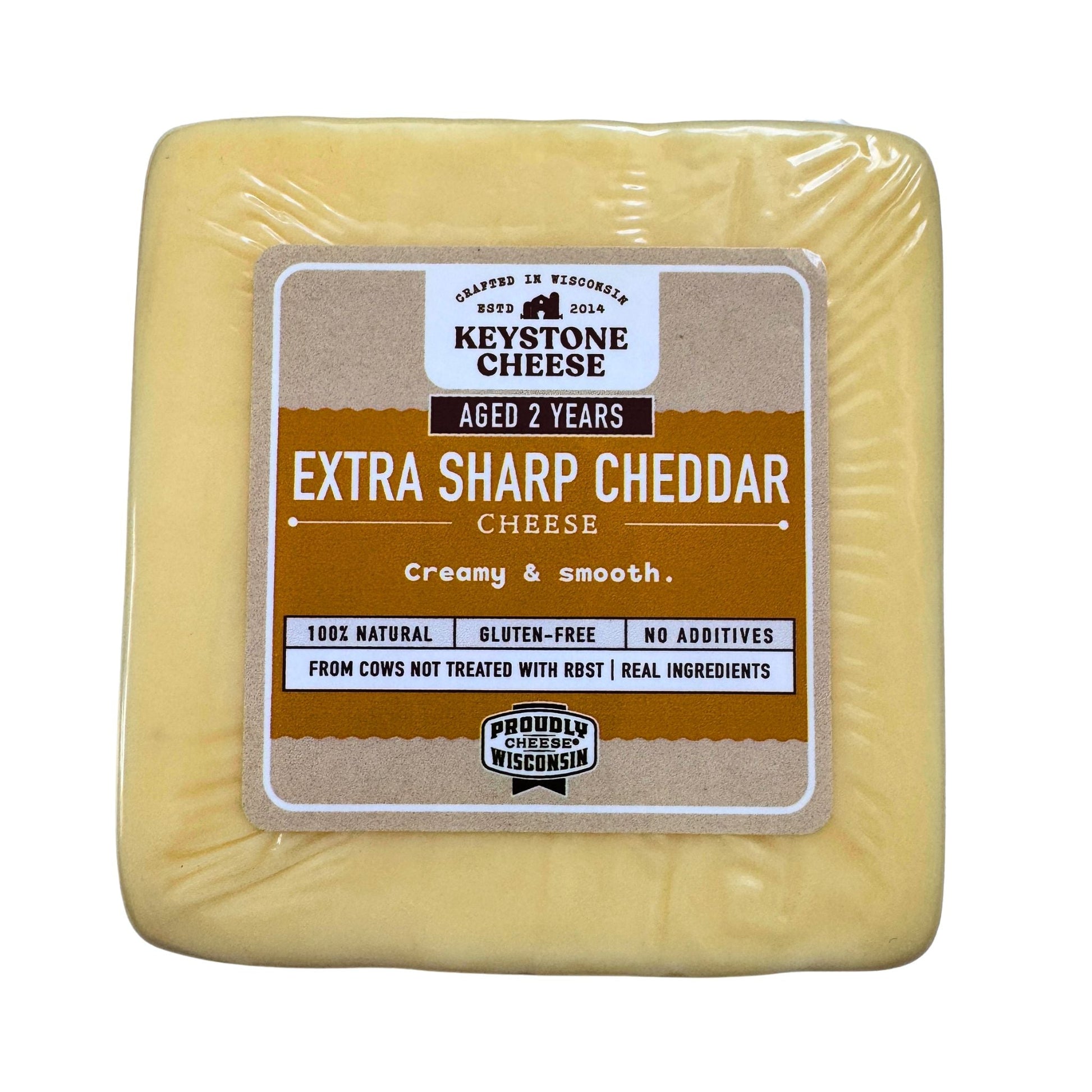 2 Year Aged White Cheddar- Keystone Cheese- {{Product type}}
