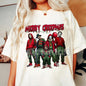 Merry Creepmas T-Shirt - Christmas Halloween Movies Characters Tee, Chibi Movie Characters Shirt - Natural 1 - T-Shirt