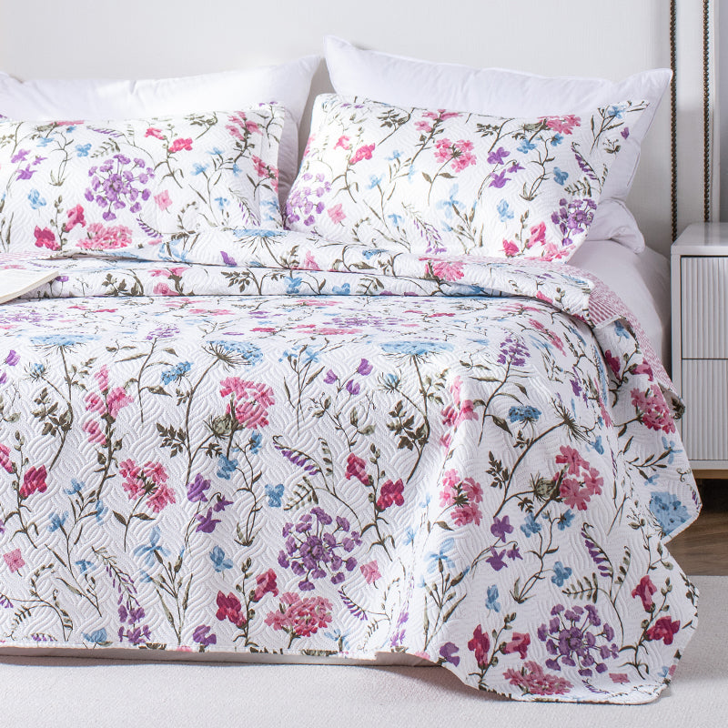 Kasentex Spring Floral Quilt Set- Kasentex- {{Product type}}